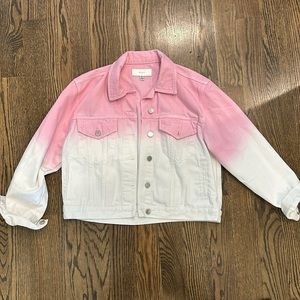 Blank NYC Pink & White Ombré Jean Jacket - Size M